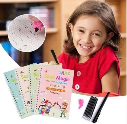 Sank Magic Practice Copybook (4 BOOKS,1 PEN,1 GRIP,10 REFILL)